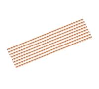 sourcing map 8 Pack Pure Copper Round Rod 5mm/0.2 Inch Diameter 330mm/13 Inch Length Solid Copper Rod Lathe Bar Stock for DIY Metal Craft Metal Working Hobbies