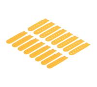 sourcing map 8 Pairs Snapback Strap Cover, 7 Holes Plastic Adjustable Hat Snap Buckle Replacement for Caps Repairing (Earthy Yellow)