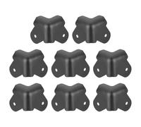 sourcing map 8 Pcs 1.46" x 1.46" Speaker Corner Protectors, Iron Box Corner Edge Guard Box Corner Edge Guard for Speaker, Guitar, Stage, Cabinets, Accessories Replacement, Black