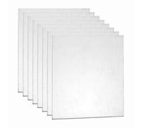 sourcing map 8 Pcs 1.5mm Hot Rolled Steel Sheets, 50x50mm Steel Plate Base Metal Sheet for Structural Support Construction Board Industrial Use Machinery Manufacturing, Silver