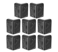 sourcing map 8 Pcs 1.69" x 1.69" Speaker Corner Protectors, Plastic Right Angle Protector Thickening Speaker for Cabinet Guitar Amplifier Stage Speakers, Black