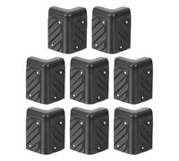 sourcing map 8 Pcs 1.89" x 1.89" Speaker Corner Protectors, Plastic Right Angle Protector Thickening Speaker for Cabinet Guitar Amplifier Stage Speakers, Black
