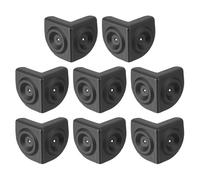 sourcing map 8 Pcs 2.13" x 2.13" Speaker Corner Protectors, Plastic Right Angle Protector Thickening Speaker for Cabinet Guitar Amplifier Stage Speakers, Black