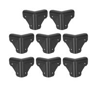 sourcing map 8 Pcs 3.03" x 3.03" Speaker Corner Protectors, Plastic Right Angle Protector Thickening Speaker for Cabinet Guitar Amplifier Stage Speakers, Black