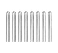 sourcing map 8 pcs 304 Stainless Steel Dowel Pins, 4x25 mm Round Head Flat Chamfered End Metal Dowel Pin Shelf Support Pegs Rod Fasten Elements for Furniture DIY Project