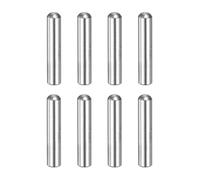 sourcing map 8 pcs 304 Stainless Steel Dowel Pins, 5x25 mm Round Head Flat Chamfered End Metal Dowel Pin Shelf Support Pegs Rod Fasten Elements for Furniture DIY Project