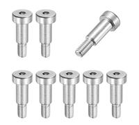 sourcing map 8 Pcs 304 Stainless Steel Shoulder Bolt 8mm Shoulder Dia 14mm Shoulder Length M6x1 Thread Hex Socket Shoulder Bolts for Hydraulic Injection Molding Machinery Industries