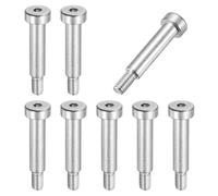 sourcing map 8 Pcs 304 Stainless Steel Shoulder Bolt 8mm Shoulder Dia 30mm Shoulder Length M6x1 Thread Hex Socket Shoulder Bolts for Hydraulic Injection Molding Machinery Industries