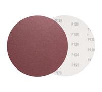 sourcing map 8 Pcs 305mm (12 Inch) Sanding Discs, 120 Grit Hook and Loop Sandpaper, No-Hole Aluminum Oxide Round Sanding Paper for Woodworking Automotive Metal Polishing, Red