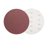 sourcing map 8 Pcs 305mm (12 Inch) Sanding Discs, 80 Grit Hook and Loop Sandpaper, No-Hole Aluminum Oxide Round Sanding Paper for Woodworking Automotive Metal Polishing, Red