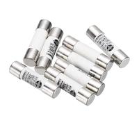 sourcing map 8 Pcs 380V 6A Fast Blow Fuse, Ceramic Cartridge Fuses Microwave Fuse Current Protection F Type 10x38mm for Electrical Industrial