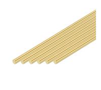 sourcing map 8 Pcs 5/64"(1.8mm) Dia Brass Solid Round Rod, 8"(203mm) Length H62 Brass Lathe Bar Stock Round Brass Rod for DIY Crafts Industry Construction