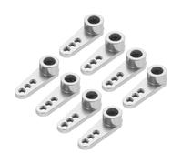 sourcing map 8 Pcs Aluminum Servo Horn 25T Servo Horn Steering Short Arm 28mm Length Silver Suitable for DIY RC Car/Boat/Airplanes Boat Model Accessories