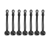 sourcing map 8 Pcs Ball Bungee Cords, 3 Inch Universal Roller Shade Tie Downs Cords Weather Resistance for Camping Indoor/Outdoor Sunshade, Exterior Blinds, Sun Shades, Black