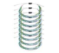 sourcing map 8 Pcs Braided Rope Bracelet, Adjustable Woven String Bracelets Boho Waterproof Wax Rope Anklets Stylish Accessory for Women Men Birthday Friendship, White/Blue Series/Green
