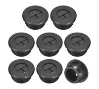 sourcing map 8 Pcs Cable Cord Grommet, 13/16 Inch (20mm) Desk Grommet Flexible Rubber Grommets Wire Hole Cover Pass Through for Office Computer Desk Wire Organizer, Black