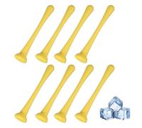 sourcing map 8 Pcs Cocktail Muddler, 8 Inch PP Drink Muddler Bar Accessories Tools Ice Crusher for Home Party Cocktail Fruit Drinks, Yellow (Thin)