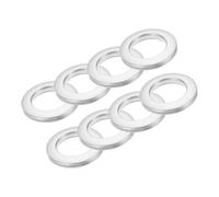 sourcing map 8 Pcs Curtain Grommets 1-3/5" ID Matte Style Curtain Eyelet Rings Round Plastic Ring Nanoscale Low Noise Roman Curtain Rings for Shower Window Curtain, Living Room (Matte Silver)
