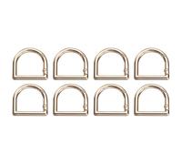 sourcing map 8 Pcs D Ring Spring Key Hooks 1.3 Inch Metal Keyring Clip Buckles Clasp Clamps Spring Snap Hook Fasteners for Backpacks Handbag Purse Paracord Keychain DIY Crafts, Gold