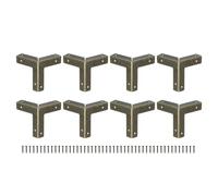 sourcing map 8 Pcs Decorative Box Corner Cover, 32mm Metal Edge Guard, Furniture Corner Edges Protector, Bronze