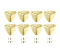 sourcing map 8 Pcs Decorative Box Corner Cover, 40mm Metal Edge Guard, Furniture Corner Edges Protector with Screws, Gold