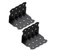 sourcing map 8 Pcs Decorative Corner Brackets, 1.7"x1.7"x1" Right Angle Brackets Metal Corner Protector with 32 Studs for Case Box Wooden Cabinets (Black, l Shape)