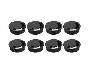sourcing map 8 Pcs Desk Grommet, 80 Mm/3.15 Inch Cable Wire Grommet Organizer, Desk Hole Cover for Home Office Computer Equipment, Black