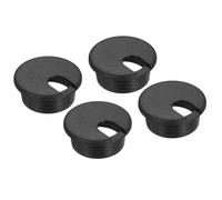 sourcing map 8 Pcs Desk Hole Grommet 1.5 Inch(38mm), ABS Plastic Round Desk Hole Cover Wire Cable Cord Organizer for Home Office Computer Table Cables, Black