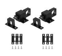 sourcing map 8 Pcs Door Bolt Latch, Aluminum Alloy Automatic Spring Bounce Lock Security Pull Ring Spring Bounce Door Bolt for Gate Window Bedroom Shed, Black