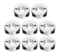 sourcing map 8 Pcs Double Split Shaft Collar, 13mm Bore Two Piece Clamping Collar 30mm OD 10mm Thickness, Aluminum Alloy Set Screw Split Collar