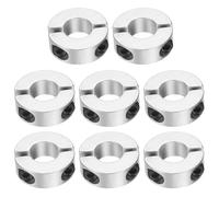 sourcing map 8 Pcs Double Split Shaft Collar, 16mm Bore Two Piece Clamping Collar 35mm OD 12mm Thickness, Aluminum Alloy Set Screw Split Collar