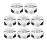 sourcing map 8 Pcs Double Split Shaft Collar, 17mm Bore Two Piece Clamping Collar 35mm OD 12mm Thickness, Aluminum Alloy Set Screw Split Collar