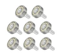 sourcing map 8 PCS Drawer Rollers 19mm x 6mm Wheel 6mm Step, Steel Bearing Roller Drawer Pulley Bearing Replacement Wheels for Windows Sliding Door Track Guide, M6 x 10mm Thread