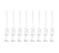sourcing map 8 Pcs Drill Paint Mixer Epoxy Resin Mixer Helix Reusable Silicone Paint Stirrer Attachment for Power Tool Drills Mixing Resin Pigment Epoxy Silicone(White)