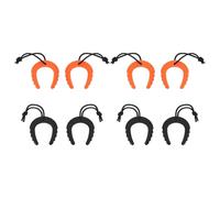 sourcing map 8 Pcs First Responder Door Stop, 2.36" Plastic Door Jam Stoppers with Nylon Cord Attachment for Home Safety Services Door Pinch Guard from Closing, Orange/Black