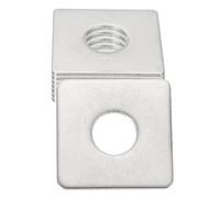 sourcing map 8 Pcs Flat Square Plate Washer, 12MM ID x 35MM OD x 2MM Thick 304 Stainless Steel Flat Pad Spacer Gasket for Bolts Factories Bathroom Repair Shops Construction, Silver