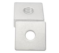 sourcing map 8 Pcs Flat Square Plate Washer, 12MM ID x 40MM OD x 2MM Thick 304 Stainless Steel Flat Pad Spacer Gasket for Bolts Factories Bathroom Repair Shops Construction, Silver