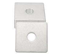 sourcing map 8 Pcs Flat Square Plate Washer, 12MM ID x 50MM OD x 2MM Thick 304 Stainless Steel Flat Pad Spacer Gasket for Bolts Factories Bathroom Repair Shops Construction, Silver