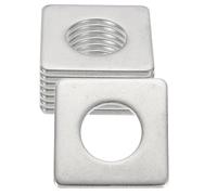 sourcing map 8 Pcs Flat Square Plate Washer, 20MM ID x 40MM OD x 3MM Thick 304 Stainless Steel Flat Pad Spacer Gasket for Bolts Factories Bathroom Repair Shops Construction, Silver