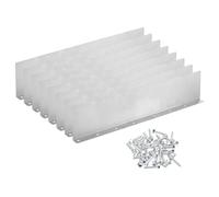 sourcing map 8 Pcs Gutter Valley Splash Guard, Downspout Diverter Roof Rain Diverter Roofing Gutter Splash Guards for Valley, Corner or Straight, 15.7 Inch