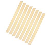 sourcing map 8 Pcs H62 Brass Flat Bar Stock, 0.02"x1"x12" Square Metal Solid Brass Bars for Knife Making DIY Handicrafts Architectural Decoration Industry Thermal Conductivity