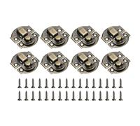 sourcing map 8 Pcs Hasp Clasp Latch Lock, 29 x 27mm Decorative Retro Box Toggle Latch Metal Buckle Hasp Lock with Screws for Jewelry Box Suitcase Toolbox Wooden Case, Bronze