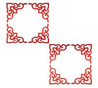 sourcing map 8 Pcs Hollow Mirror Wall Stickers, Acrylic Corner Decor Stickers Self Adhesive Mirror Stickers for Bathroom Living Room Bedroom Ceiling Office Decal (Wine Red, 3.9 x 3.9)