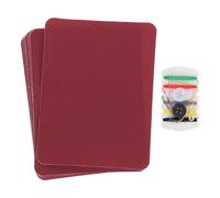 sourcing map 8 Pcs Iron on Patches with Sewing Kit Fabric Repair Patch 4.9"x3.7" Patches for Clothes Iron on Patches for Jeans, Bags, Sofa,Tent Dark Red