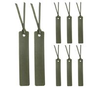 sourcing map 8 Pcs Leather Bookmark, Personalized Handmade Leather Bookmarks Page Markers with Leather Rope for Book Reading Book Lovers Reader Writers Accessories for Men Women, Green