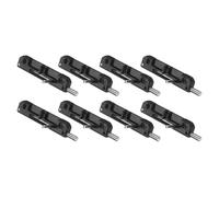 sourcing map 8 Pcs Left Spring-Loaded Gate Latch, Black Normally Locked Barrel Bolt Latch Door Slide Bolt for Industrial Device & Equipment Doors, Zinc Alloy