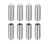 sourcing map 8 Pcs M10x30mm Nylon Tip Grub Screw, 304 Stainless Steel Metric Hex Socket Set Screws for Furniture Repair Industrial Machinery and Equipment