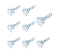 sourcing map 8 Pcs M10x35mm Knurled Thumb Screws, Carbon Steel Zinc Plated Flat Knurled Head Fully Threaded Screw Bolts Fasteners for Home, Machine