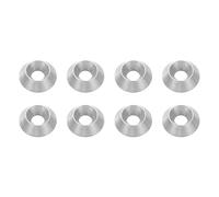 sourcing map 8 Pcs M3 Cone Cup Countersunk Washer, 3x10mm 304 Stainless Steel Counterbore Head Washers Gaskets Shim for Mechanical Accessories Parts, Silver