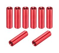 sourcing map 8 Pcs M3x25mm Round Aluminum Standoff Column Spacer, Coupling Screws Female Threaded Spacers for RC Multirotor Parts DIY FPV Quadcopter (Red)